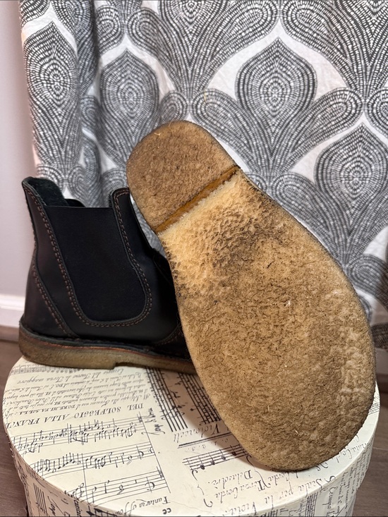 Duckfeet Roskilde Leather Chelsea Boots Black Crepe Sole EU 43 Unisex